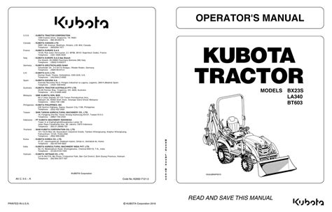 Free Pdf Kubota Bx2230 Service Manual